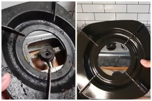 Tanpa ditaburi sitrun, ini cara bersihkan tungku kompor berkerak agar kinclong cuma modal Rp8.000-an