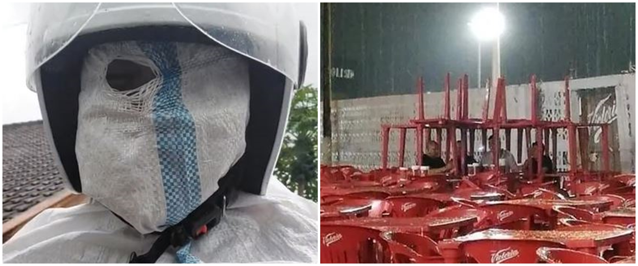 11 Potret kocak kelakuan orang menghindari hujan ini absurd habis, idenya nggak kepikiran