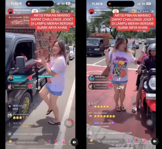 Heboh aksi Pinkan Mambo ngamen di lampu merah ini tuai kritikan, begini penjelasan sang artis