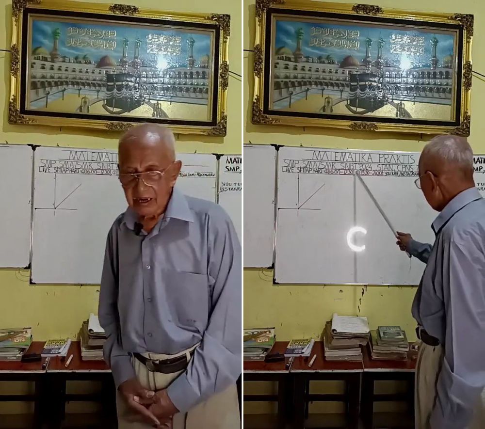 Pensiun guru usai mengabdi 49 tahun, kakek ini mengajar matematika di live TikTok sebab panggilan hati