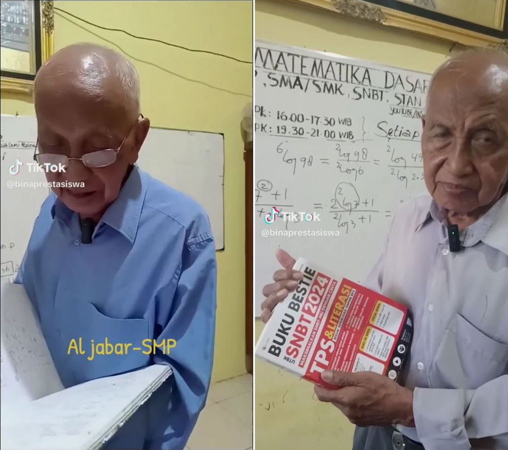 Pensiun guru usai mengabdi 49 tahun, kakek ini mengajar matematika di live TikTok sebab panggilan hati