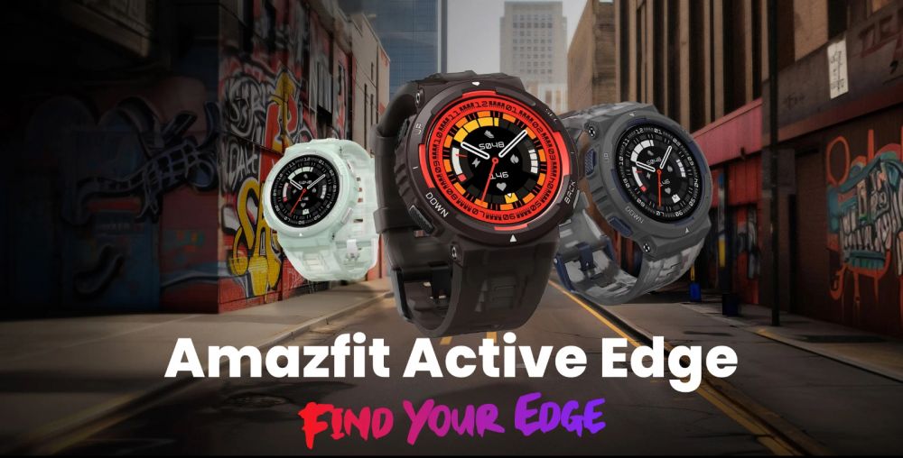 Gabungkan desain kokoh dan fitur sporty, ini dia tampilan smartwatch Amazfit Active Edge