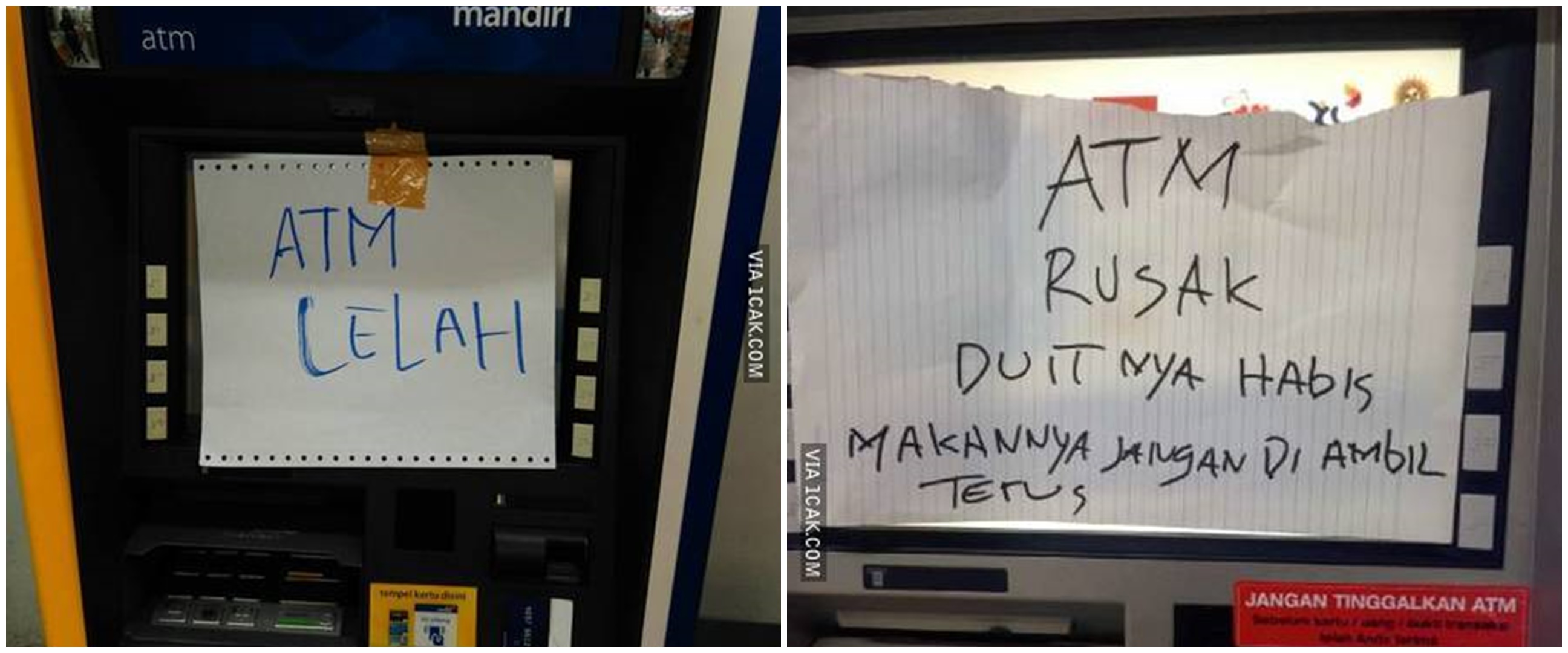 11 Potret kocak tulisan di ATM rusak ini bikin senyum kesal, endingnya menghela napas