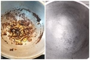 Tanpa disikat sabun cuci piring, ini trik hilangkan kerak gosong hitam legam di bagian dalam wajan