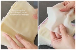 Bukan didiamkan di suhu ruang, ini trik melenturkan kulit lumpia beku hanya dalam 3 menit