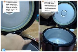 Tanpa diolesi pasta gigi, trik wanita usir kerak di rice cooker ini simpel cuma pakai 1 alat sederhana