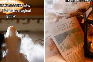 Terinspirasi dari film Harry Potter, konsep pernikahan pasangan ini detailnya unik bak dunia sihir