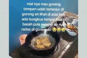 Risiko hidup ngekos, cowok goreng tempe tiba-tiba kecipratan benda tak terduga ini bikin geleng kepala