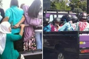 11 Potret kocak emak-emak pergi piknik ini absurdnya bikin nyengir kuda, definisi yang penting liburan