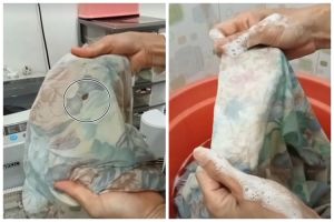 Bukan dicuci pakai detergen, ini trik hilangkan noda membandel di sprei pakai 2 bahan dapur