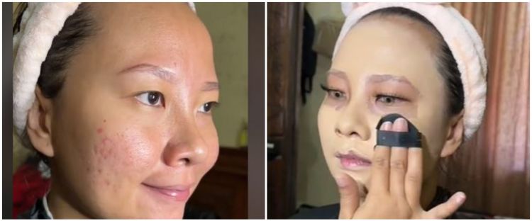Transformasi makeup pengantin wanita dengan wajah berpori besar ini hasilnya manglingi bak beda orang