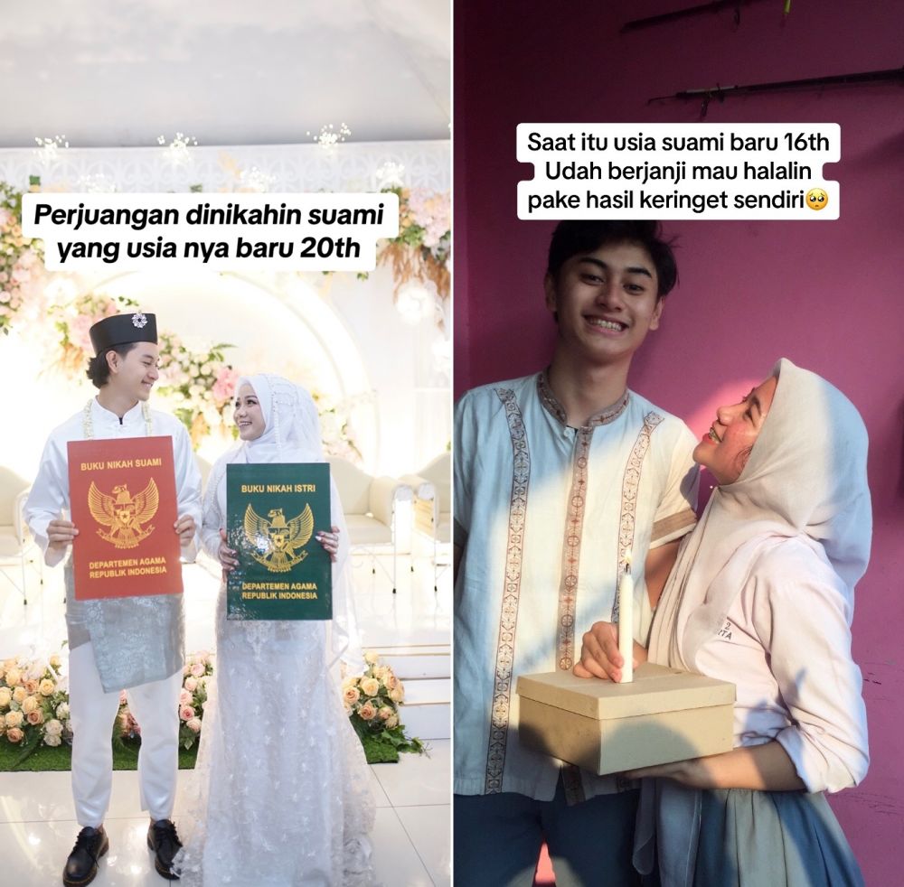 Perjuangan pria 19 tahun buat nikah muda, jualan baso aci sampai buka catering demi modal nikah