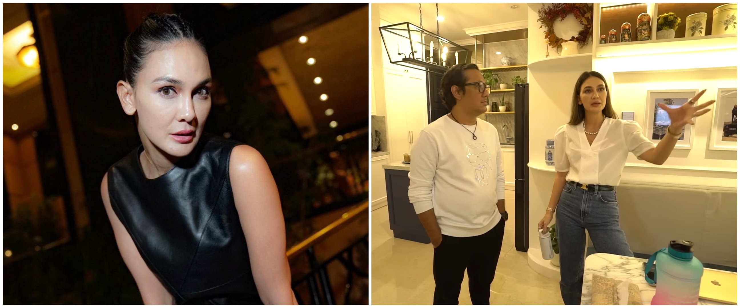 Sukses jadi pebisnis dan artis kini punya rumah Rp 25 M, 9 potret dapur Luna Maya mewah pakai marmer
