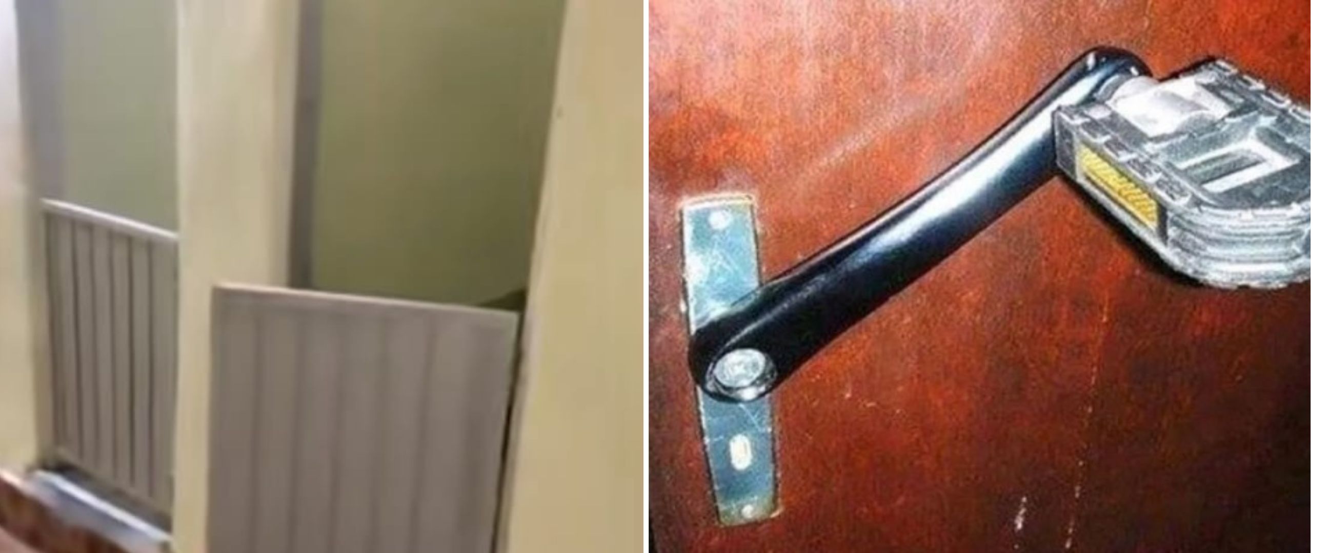 13 Potret kocak desain nyeleneh pintu ini bikin yang lihat jadi geregetan, absurd abis