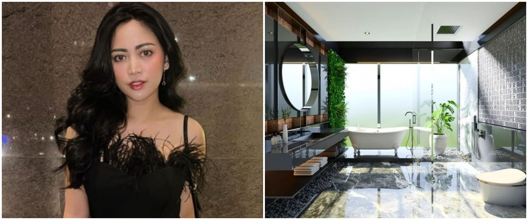 Hunian seluas 1.200 meter persegi, 9 potret kamar mandi serba marmer Rachel Vennya pakai smart toilet