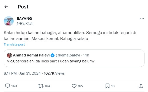 Candaan soal perceraian Ria Ricis yang berbuntut panjang bagi Kemal Palevi, ini klarifikasi si komika