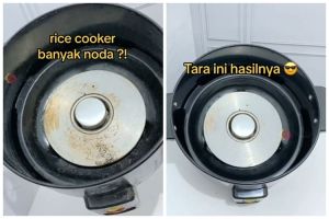 Tak perlu dioles pasta gigi, trik bersihkan noda gosong di dasar rice cooker ini ampuh bikin kinclong