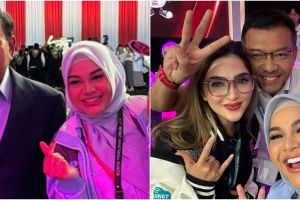 Beda pilihan politik, 7 momen Aurel Hermansyah bareng orang tua di debat capres ini bikin adem