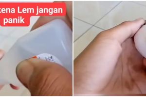 Niatnya bikin tutorial, tangan cowok yang lengket karena lem korea ini endingnya bikin panik