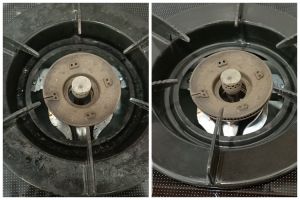 Tanpa direndam air panas, ini trik ampuh hilangkan kerak gosong di tungku kompor pakai 2 bahan dapur