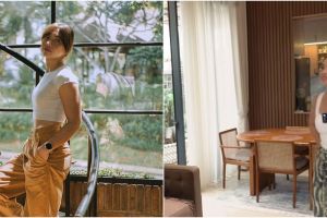 Punya hobi pelihara binatang, 9 potret teras rumah minimalis Angela Gilsha ini unik ada mini zoo