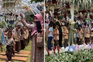 Definisi guru idaman, momen murid beri hadiah pernikahan tak biasa untuk gurunya ini tuai sorotan