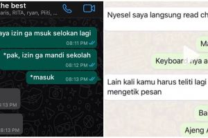 11 Chat lucu orang typo minta izin ke guru, niatnya sopan malah jadi kena semprot