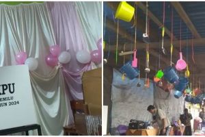 11 Potret kocak TPS Pemilu 2024 ini pakai dekorasi unik, bikin nyoblos sambil nyengir