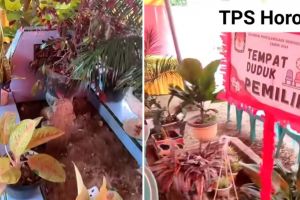 Pemilih auto uji nyali, penampakan TPS horor di tengah-tengah kuburan ini bikin merinding