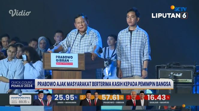 Menang satu putaran versi quick count, Prabowo imbau agar jangan jumawa dan tetap tunggu hasil KPU