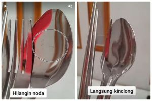 Bukan direndam cuka, trik wanita bersihkan sendok berkarat ini ampuh pakai 2 bahan dapur