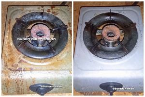 Tanpa disikat baking soda, cara wanita bersihkan kerak di kompor ini ampuh cuma pakai 1 bahan dapur