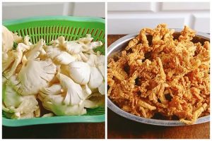 Tanpa diberi baking soda, ini trik goreng jamur tiram agar semakin krispi renyah tahan lama