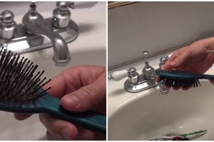 Bukan direndam air sabun, ini trik bersihkan sisir kotor penuh rambut rontok pakai 1 alat sederhana