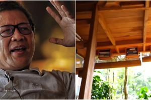 Rumahnya bak vila di tengah kebun, 9 potret gazebo kamar tidur Rocky Gerung yang menyatu dengan alam
