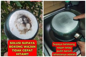 Bukan dioles sabun colek, ini trik agar pantat wajan tak mudah hitam dan tetap kinclong saat digunakan