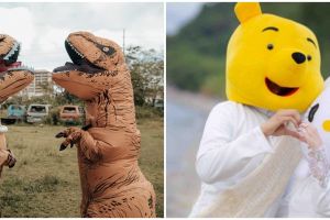 11 Potret kocak konsep foto pre-wedding tiru karakter di film, emang boleh seunik ini?