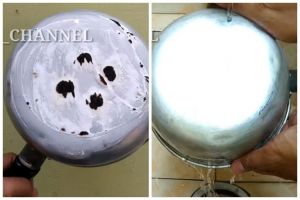 Tanpa digosok kertas amplas, pria ini punya trik agar pantat panci selalu mengilap pakai 1 bahan dapur