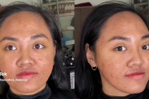 Transformasi makeup wanita berwajah bopeng ini hasilnya bak barbie bergaya klasik