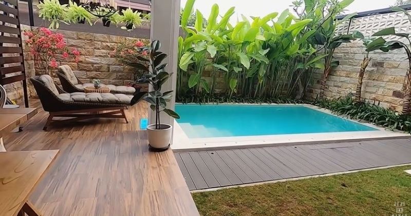 Hasil host acara sahur bisa beli rumah ditaksir Rp 6 M, 9 potret kolam renang Syahnaz vibes ala Bali