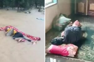43 Potret kocak kelakuan orang di tengah banjir ini kelewat santuy, nyeleneh pol