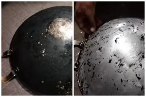 Cuma modal Rp5.000, cara bersihkan kerak gosong di pantat wajan ini ampuh pakai 2 bahan sederhana