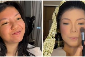 Transformasi makeup pengantin berwajah bulat dirias MUA ini hasilnya cantik paripurna