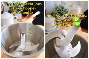 Bukan cangkang telur, ini cara mudah menajamkan pisau chopper yang tumpul pakai 1 alat sederhana