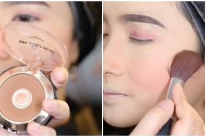 Trik aplikasikan kontur atasi wajah bulat ala MUA ini hasilnya auto tirus bak beda orang