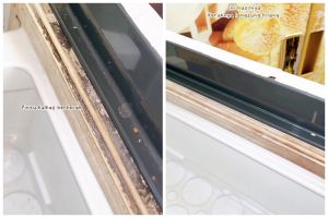 Bukan pakai pasta gigi, emak-emak ini punya trik basmi kerak hitam di karet kulkas pakai 3 bahan dapur