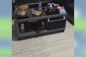 Terpaksa mencuri buat pengobatan, momen maling tinggalkan tulisan di lantai ini isinya tuai pro kontra