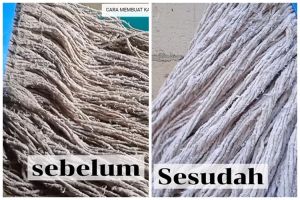 Tanpa sabun cuci piring, ini cara mengubah kain pel buluk hitam jadi putih lagi ditambah 1 bahan dapur