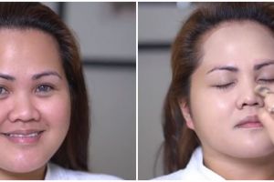 Transformasi makeup wanita dengan tubuh berisi dirias MUA ini hasilnya memukau bak barbie hidup