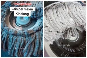 Tanpa direndam semalaman, trik emak-emak bersihkan kain pel ini cukup tambah 1 bahan dapur